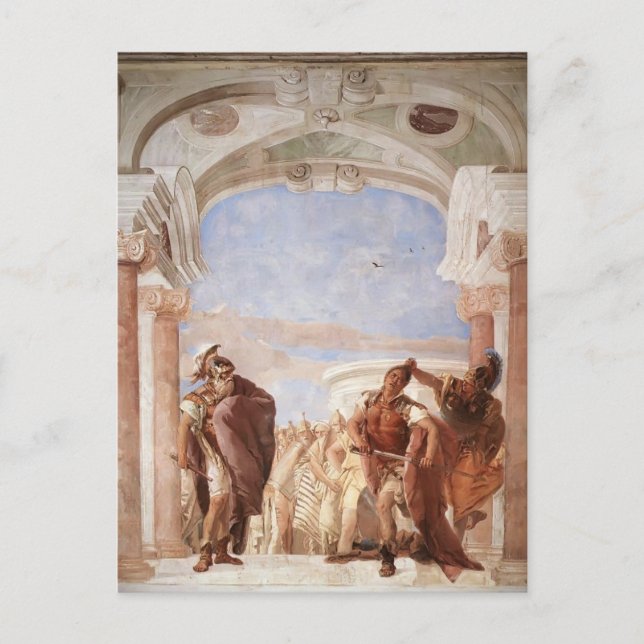 Postal Giovanni Tiepolo: Detalle de Agamemnon (Anverso)