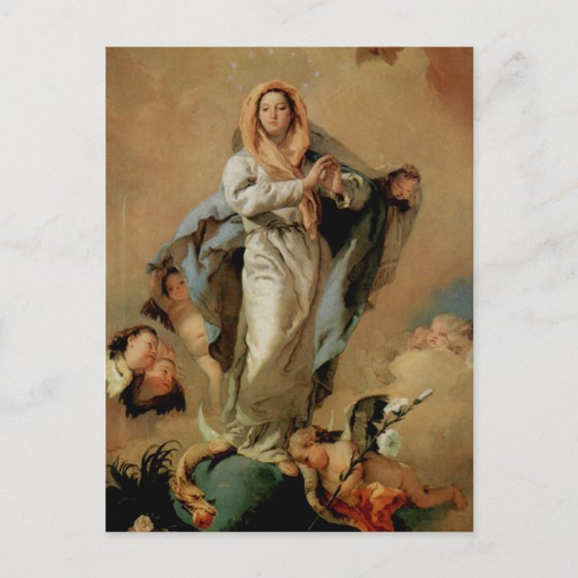 Postal Giovanni Tiepolo - La Inmaculada Concepción (Anverso)