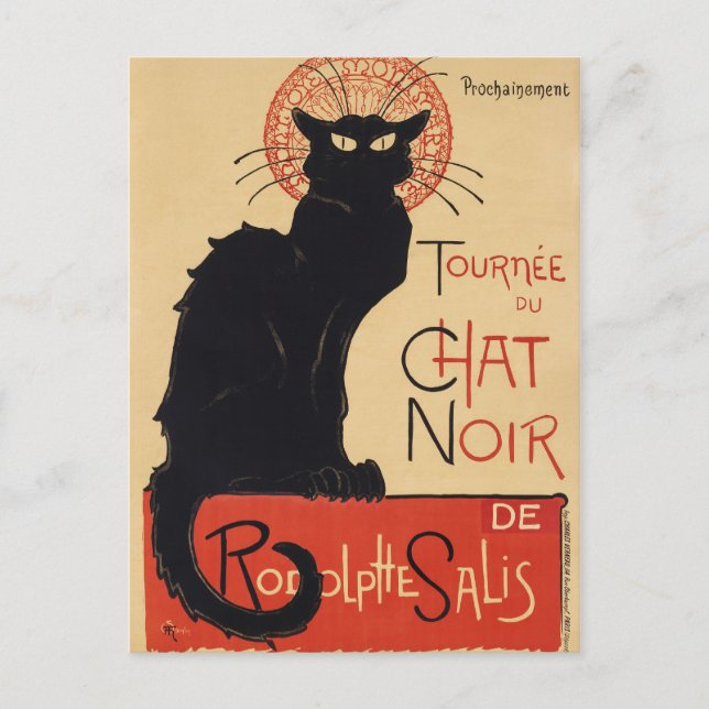 Postal Gira del Chat Noir  (Anverso)