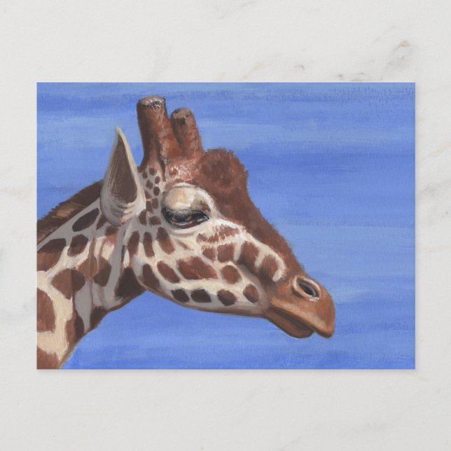 Postal Girafa Pensiva (Anverso)