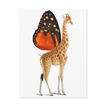 Giraffe alada de mariposa