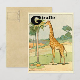 Postal Giraffe Alphabet Animal