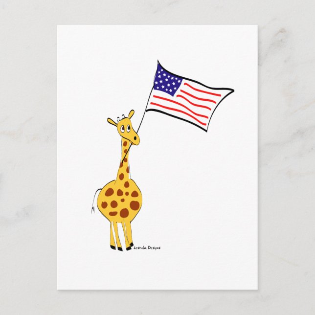 Postal Giraffe americana (Anverso)