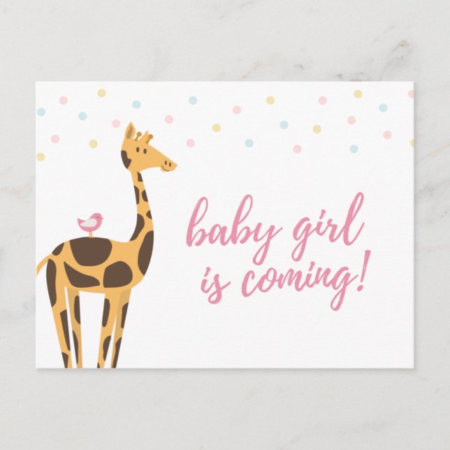 Postal Giraffe Baby Shower (Anverso)