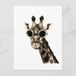 Postal Giraffe con gafas de sol de vapor