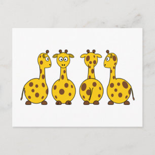 Postal Giraffe Cute Personalizado