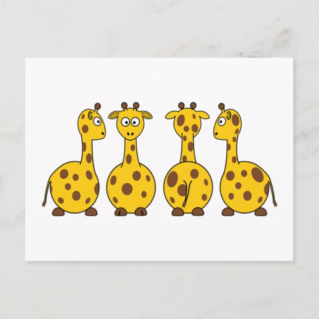 Postal Giraffe Cute Personalizado (Anverso)