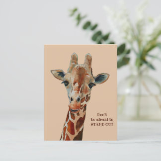 Postal Giraffe das Safari Tier Aquarell