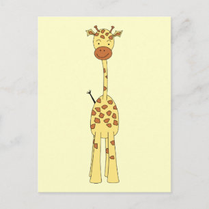 Postal Giraffe de Cute Alto. Personalizado Animal.