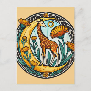 Postal Giraffe de época