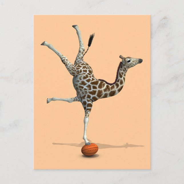 Postal Giraffe de equilibrio (Anverso)