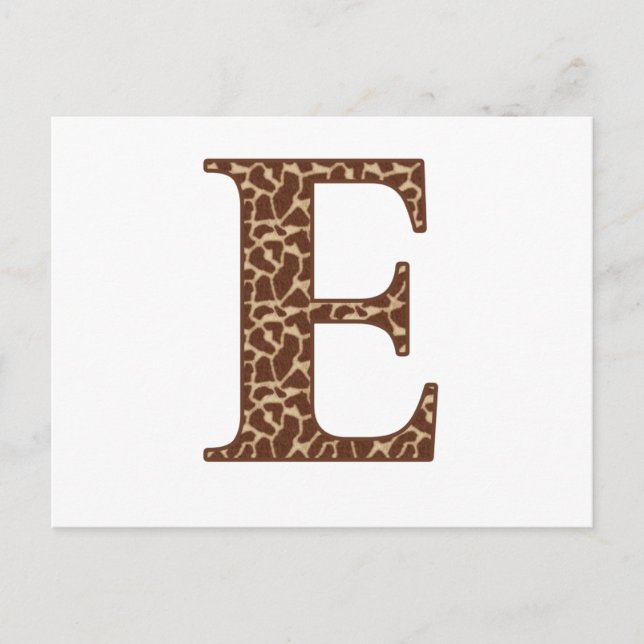 Postal Giraffe E (Anverso)