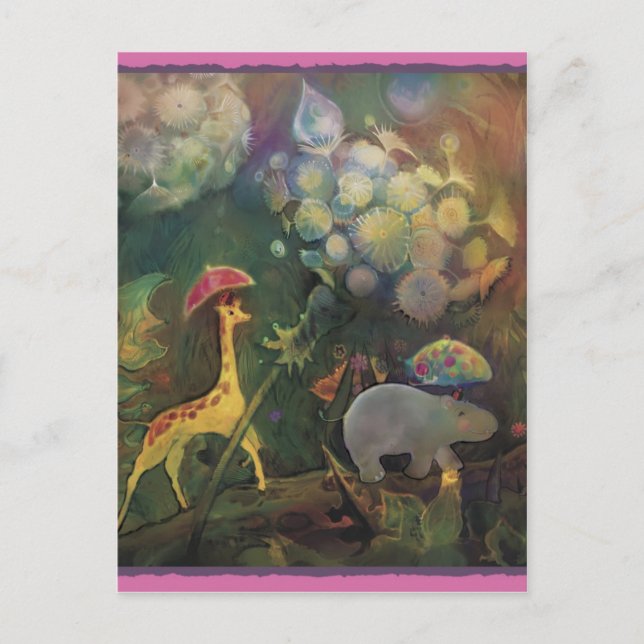 Postal Giraffe e Hippo*** (Anverso)