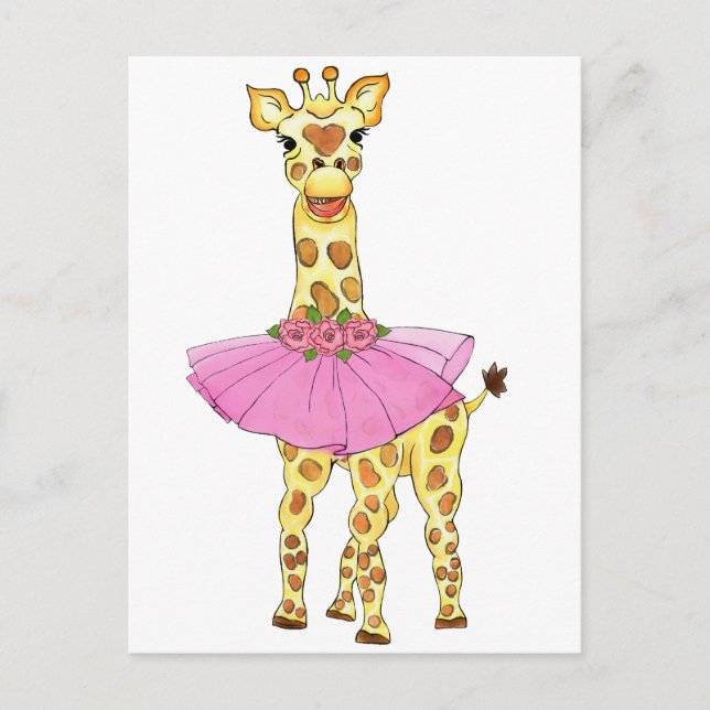 Postal Giraffe en Tutu (Anverso)