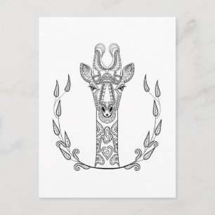 Postal Giraffe inspirada