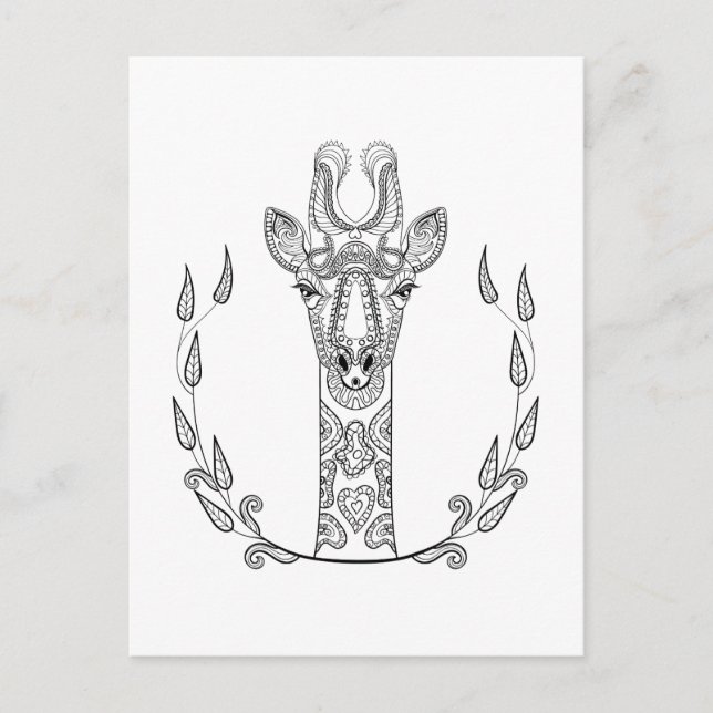 Postal Giraffe inspirada (Anverso)