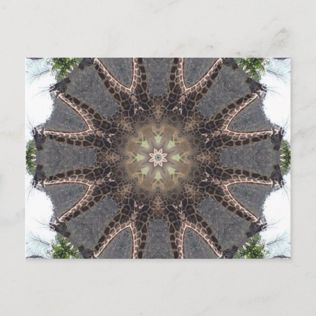 Postal Giraffe Mandala (Anverso)