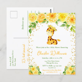 Postal Giraffe Sexo Neutral Baby Shower
