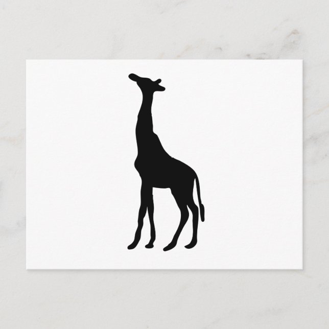 Postal Giraffe Silhouette (Anverso)