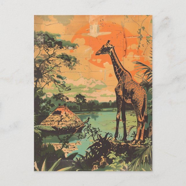 Postal Giraffe vintage (Anverso)