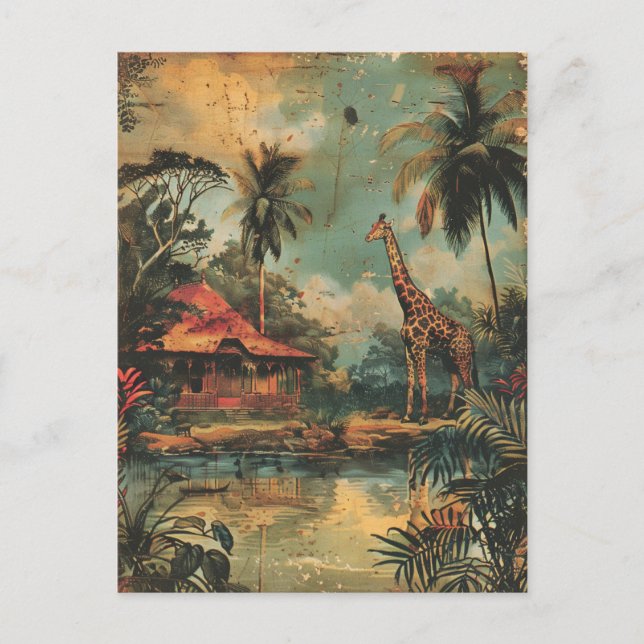 Postal Giraffe vintage (Anverso)
