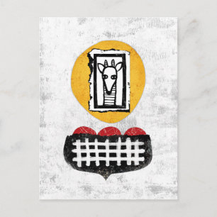 Postal Giraffe Will Si Postcard