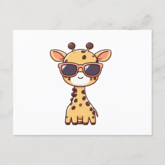 Postal Giraffe with sunglasses