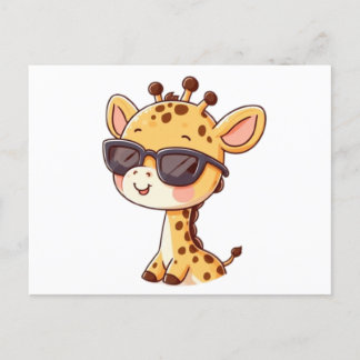 Postal Giraffe with sunglasses