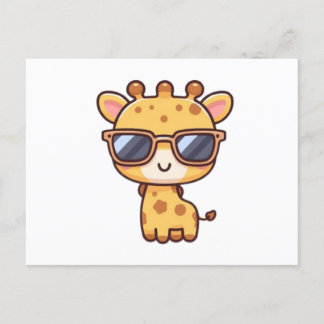 Postal Giraffe with sunglasses