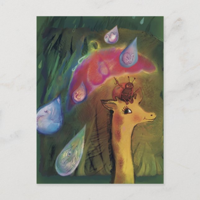 Postal Giraffe y Ladybug*** (Anverso)