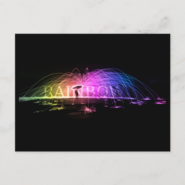 Postal Girando el arcoiris (Anverso)