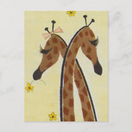 Postal Girasas enamoradas