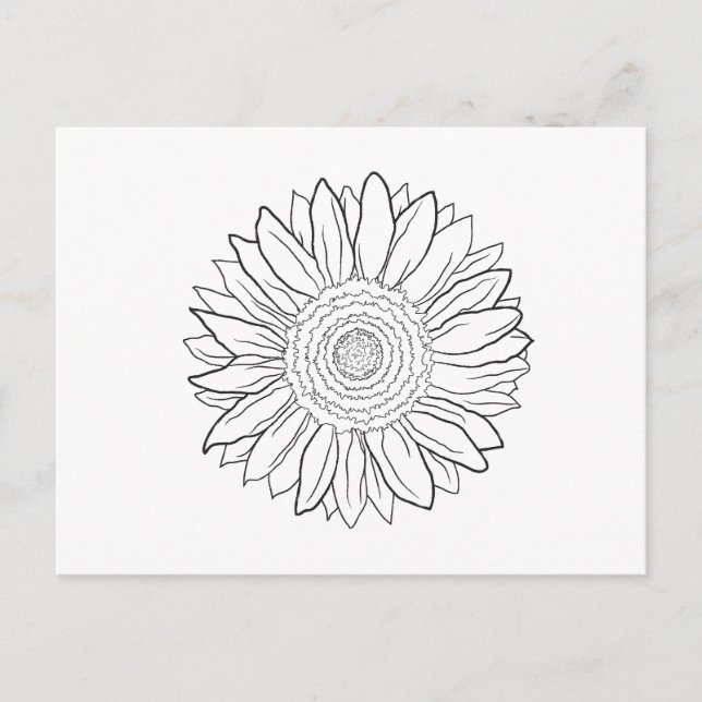 Postal girasol (Anverso)