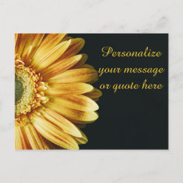Postal Girasol amarillo gigante con mensaje personalizado