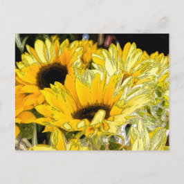 Postal Girasol artístico
