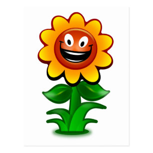 Postales Girasol Del Dibujo Animado Tarjetas Postales Zazzle Es
