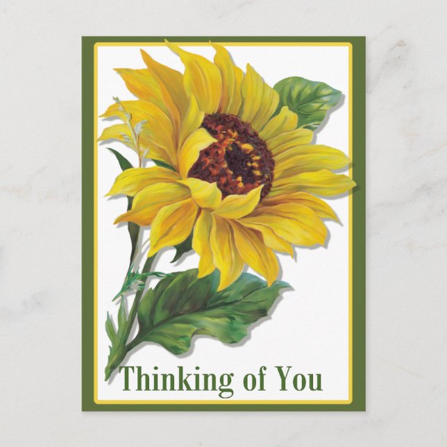 Postal Girasol dorado (Anverso)
