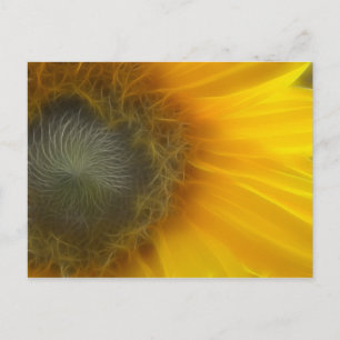 Postal Girasol fractal