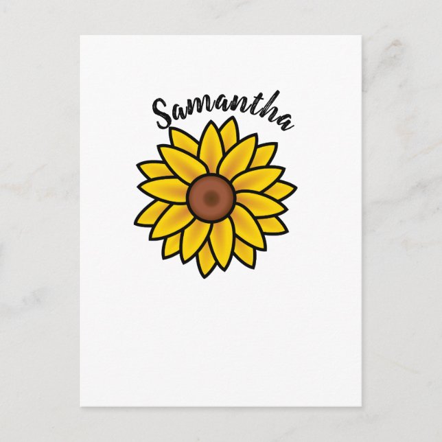 Postal Girasol Lindo Personalizado (Anverso)