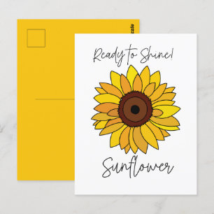 Postal Girasol Listo Para Brillar Girasol