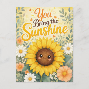 Postal Girasol : Tú Traes la Luz del Sol