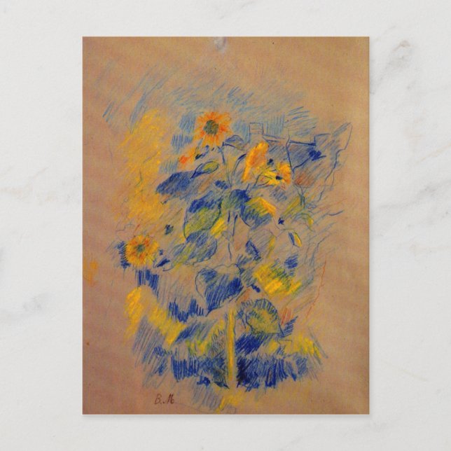 Postal Girasoles de Berthe Morisot (Anverso)