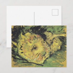 Postal Girasoles de Van Gogh - Arte floral amarillo brill