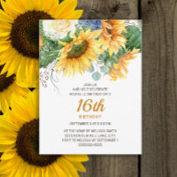Girasoles Personalizados Eucalipto Cumpleaños 16
