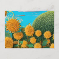 Girasoles surrealistas de Yarn