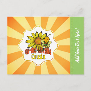 Postal Girasoles y Abejas Primos Increíbles