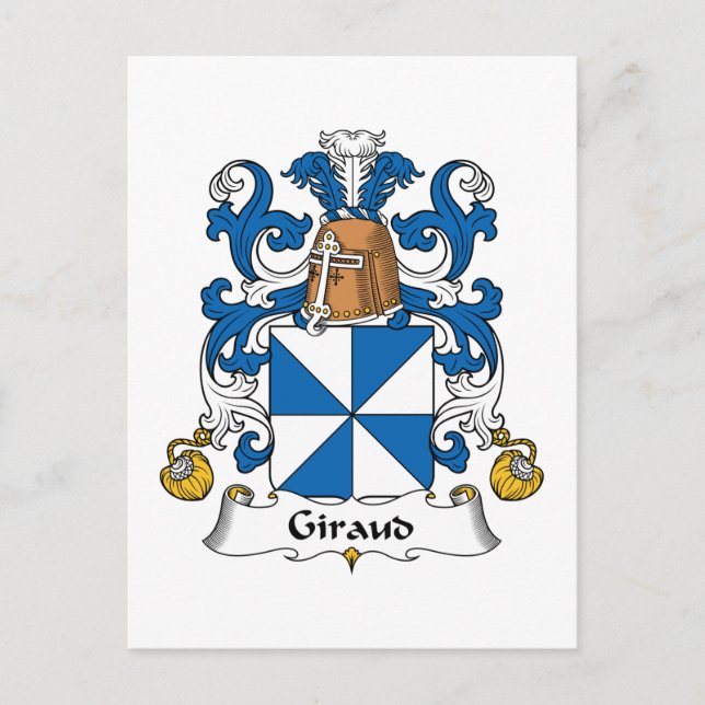 Postal Giraud Family Crest (Anverso)