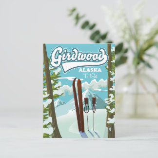 Postal Girdwood Alaska para esquiar
