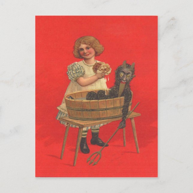 Postal Girl Cleaning Krampus (Anverso)