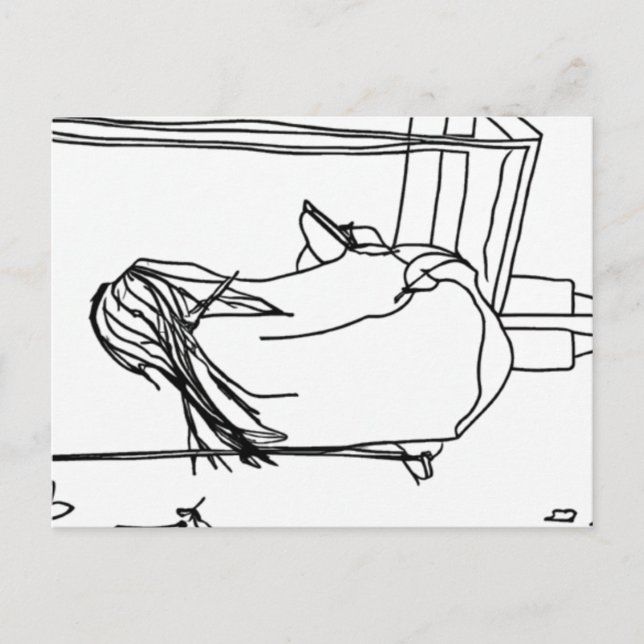 Postal Girl Reading on a Swing (Anverso)